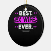 夫最高のの元の妻のマッチング家族の熱 セラミックオーナメント (左)