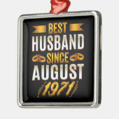 夫最高のの重要な記念日 メタルオーナメント (左)