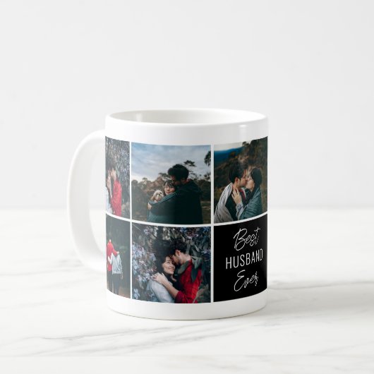 夫最高のは常に写真パーソナライズされたコーヒーマグ コーヒーマグカップ (正面左)