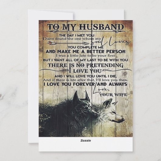 夫最高のへの贈り物 |夫の引用文 シーズンカード (裏面)