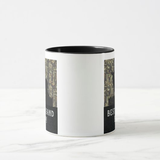 夫最高のエバーディア狩り記念日迷彩柄 マグカップ (中央)