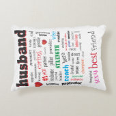 夫最高のワンダフルA1ワードクラウド アクセントクッション (正面)