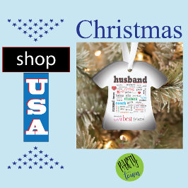 夫最高のワンダフルA1ワードクラウド オーナメント