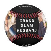 夫最高の写真ブラック 野球ボール (正面)