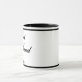 夫最高の常ブラックスクリプトホワイトマグ マグカップ (中央)