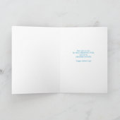 夫最高の永遠の父の日のタイポグラフィイン・ブルー カード (内部)