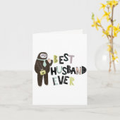 夫最高の永遠の父の日のパーソナライズされたカスタム カード (黄色い花)