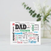 夫最高の言葉の雲💙彼のためのロマンチックな贈り物 ポストカード (スタンド正面)