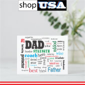 夫最高の言葉の雲💙彼のためのロマンチックな贈り物 ポストカード