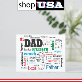 夫最高の言葉の雲💙彼のためのロマンチックな贈り物 ポストカード