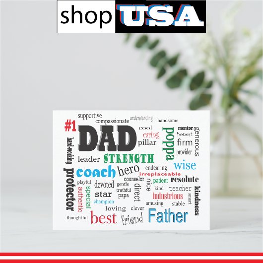 夫最高の言葉の雲💙彼のためのロマンチックな贈り物 ポストカード