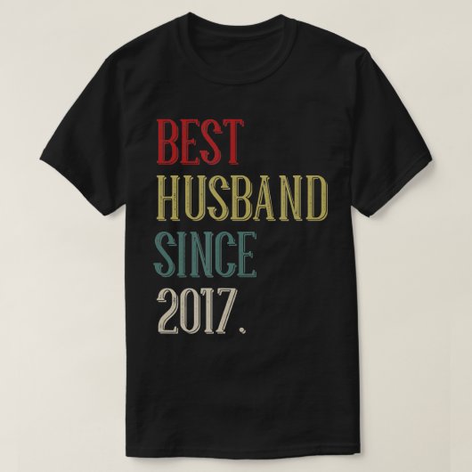 夫最高の2017年5年目結婚5周年 Tシャツ (デザイン正面)