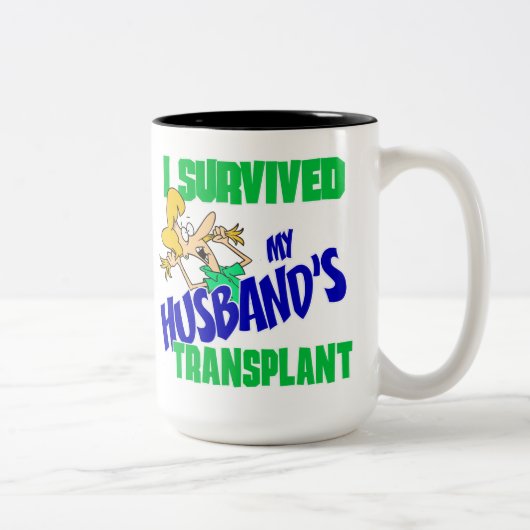 夫生き延びの移植 ツートーンマグカップ (右)