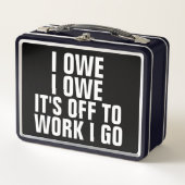 夫用おもしろいレトロ金属弁当箱 メタルランチボックス (正面)