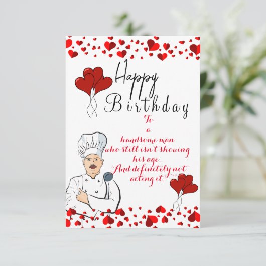 夫祝生誕生日 カード (スタンド正面)