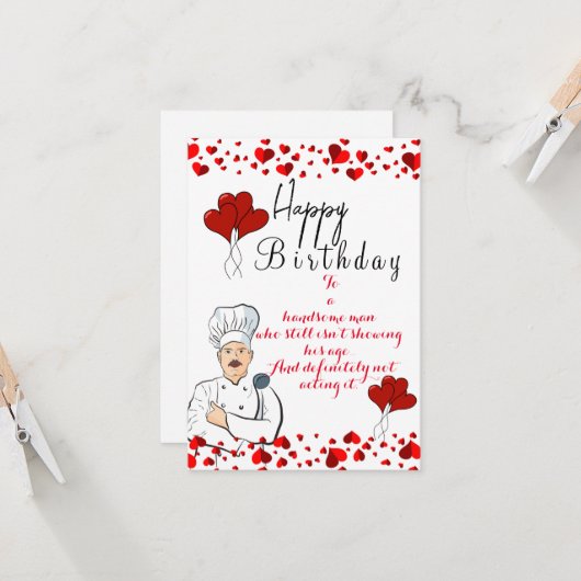 夫祝生誕生日 カード (正面/裏面インサイチュ)