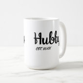 夫結婚の記念日の願い コーヒーマグカップ (正面右)