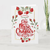 夫結婚周年記念の赤いバラ カード (正面)