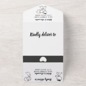 夫結婚婦 | RSVP応答と結婚 オールインワン招待状 (外側)