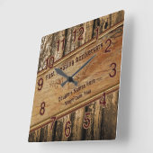 夫結婚時計への一周年記念贈り物 スクエア壁時計 (傾斜)