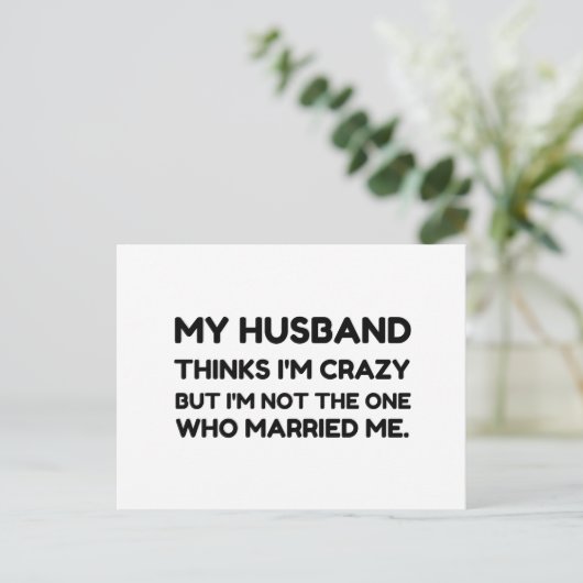 夫考え熱狂する結婚した ポストカード (スタンド正面)