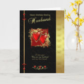 夫誕生日カード – ハッピーバースデー夫 カード (黄色い花)