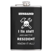 夫誕生日ギフト男性おもしろいパパGRANDPA フラスク (正面)