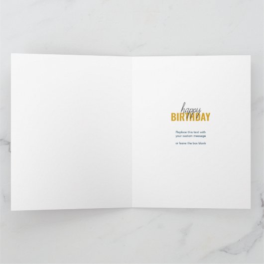 夫誕生日8フォトコラージョパーソナライズされたン カード (内部)