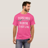 夫魚釣り引用文フライ釣り竿のジョーク Tシャツ (正面フル)