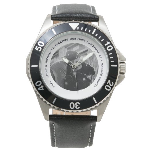 夫1周年記念PHOTO Gift from Wife 腕時計 (正面)