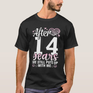 夫14年後に妻と結婚し、彼女はまだ私を置く Tシャツ