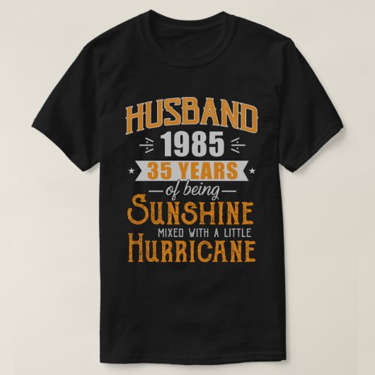 夫1985年贈結婚与35年記念 Tシャツ (デザイン正面)