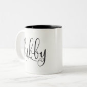 夫2の調子のマグ ツートーンマグカップ (正面左)