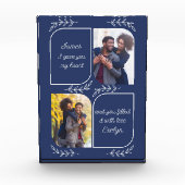夫2縦型写真愛情の言葉パーソナライズされた フォトブロック (正面)