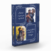 夫2縦型写真愛情の言葉パーソナライズされた フォトブロック (左)