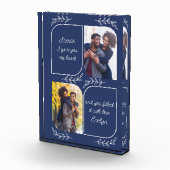 夫2縦型写真愛情の言葉パーソナライズされた フォトブロック (右)