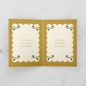 夫50周年記念フール金ゴールドブルー カード (内部)