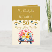 夫50周年鳥金ゴールド青 カード (正面)