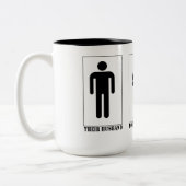 夫…あなたの夫…私の夫のコーヒーc ツートーンマグカップ (左)