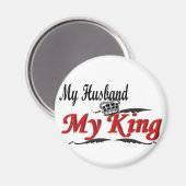 夫、キングブラック&レッドマグネット マグネット (正面/裏面)