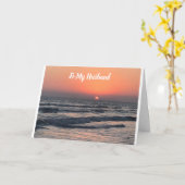 *夫**サンセットへサンダウン誕生日ウィッシュカーカード カード (黄色い花)