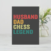 夫 チェス伝説 面白い 父の日 レトロ 招待状 (スタンド正面)