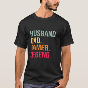 夫 パパ ゲーマー レジェンド Tシャツ