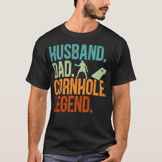 夫 パパ コーンホール伝説 サックトス ビーンバッグ Tシャツ (正面)