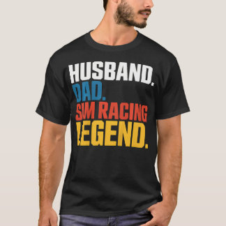 夫 パパ シミュレーション レーシング レジェンド Eracing VR レース Tシャツ