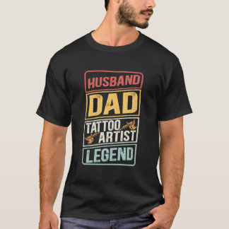 夫・パパ・タトゥー・伝説 父の日 Tシャツ