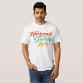 夫、パパ、ヒーロー Tシャツ (正面フル)