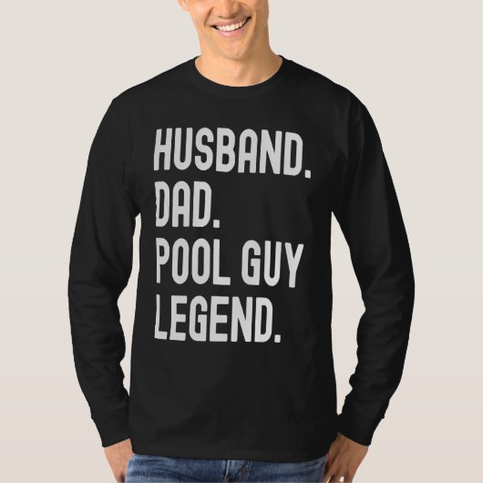 夫 パパ プール担当 伝説の男 Tシャツ (正面)