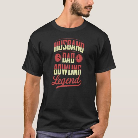 夫 パパ ボウリング伝説 父の日 1 Tシャツ (正面)