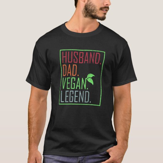 夫 パパ ヴィーガン レジェンド ヴィーガンにしよう Tシャツ (正面)